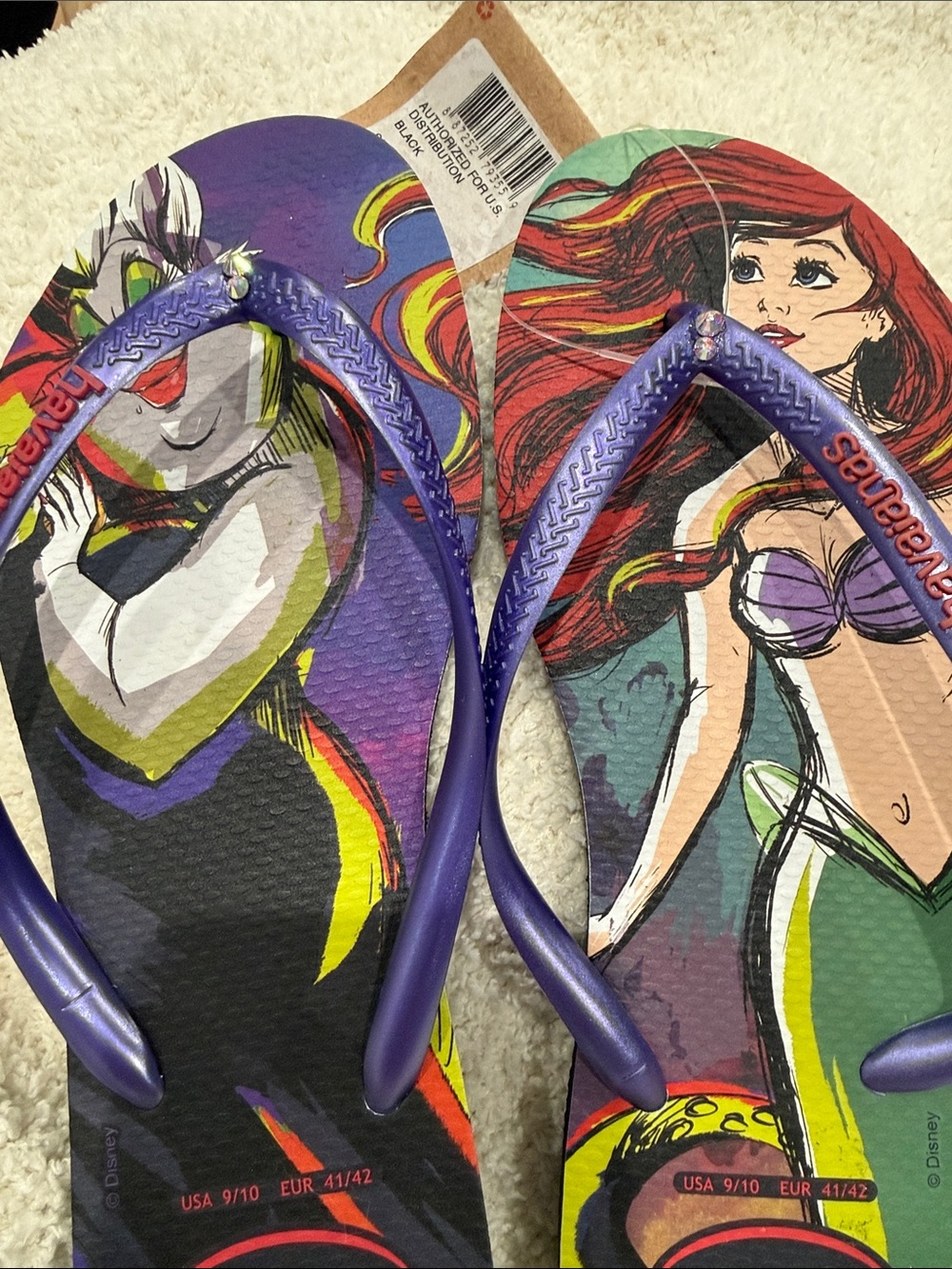 Havaianas☝🏼 New Custom made w Swarovski stones on Disney  Colorful Villains 9/10